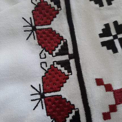 Ukrainian Embroidered White Maxi Dress for Women