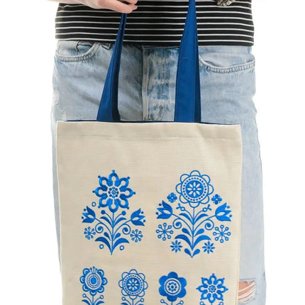 Shopper bag with embroidery