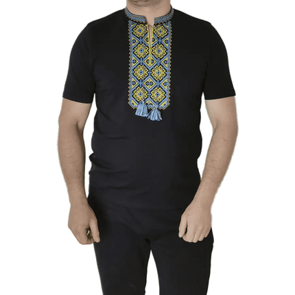 Mens t-shirt with Ukrainian embroidery ornament