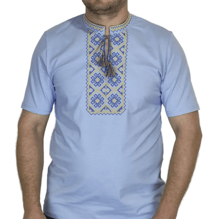 Mens t-shirt with Ukrainian embroidery ornament