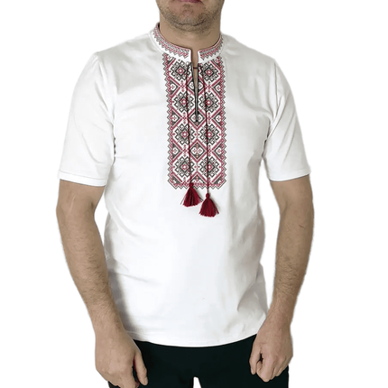 Mens t-shirt with Ukrainian embroidery ornament