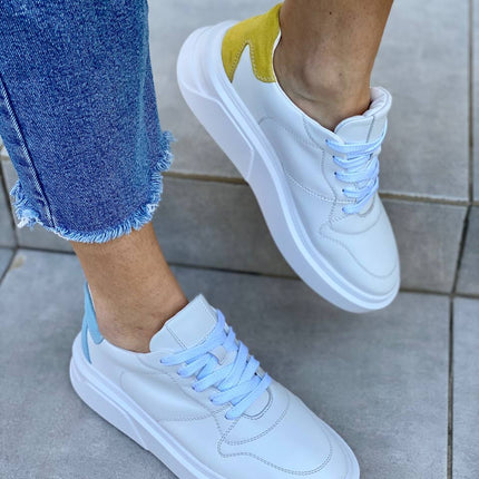 Women's white leather sneakers - NaturalStep