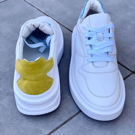 Women's white leather sneakers - NaturalStep