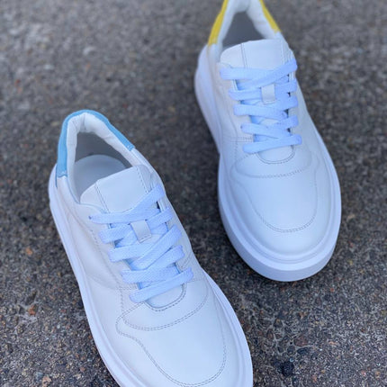 Women's white leather sneakers - NaturalStep