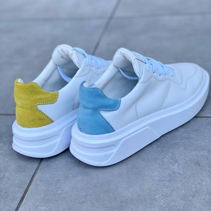 Women's white leather sneakers - NaturalStep